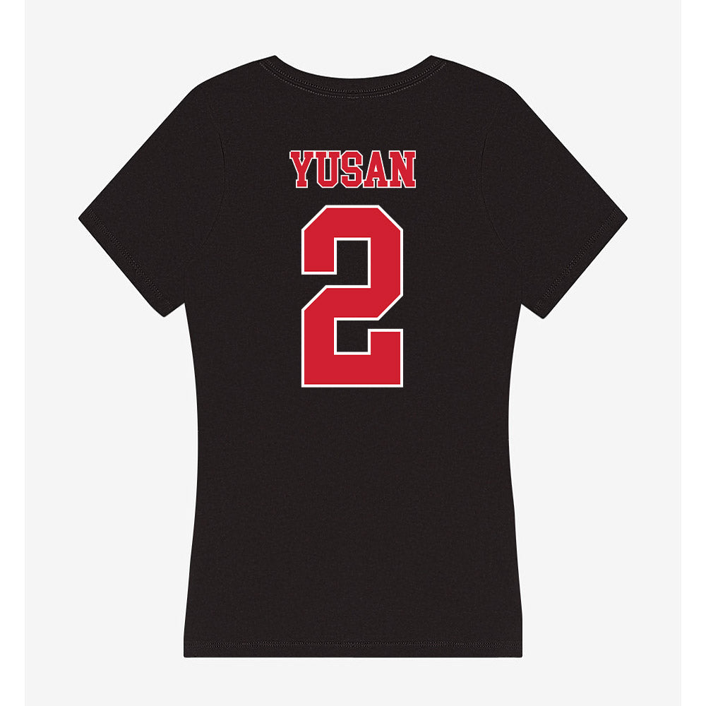 Fairfield - NCAA Women's Basketball : Selen Yusan - Women's V-Neck T-Shirt-1