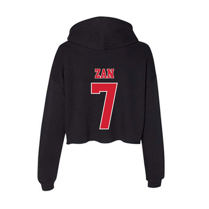 Fairfield - NCAA Men's Basketball : Ryan Zan - Women's Crop Fleece Hoodie-1