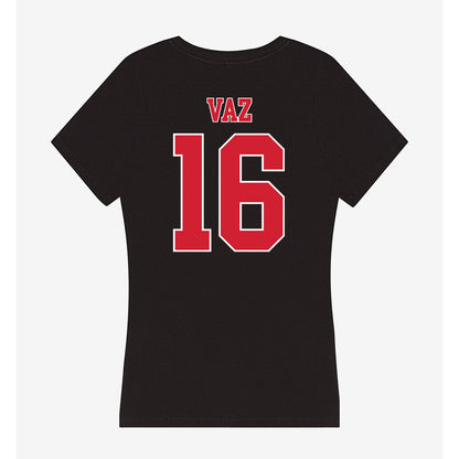 Fairfield - NCAA Men's Soccer : Alex Vaz - Women's V-Neck T-Shirt-1