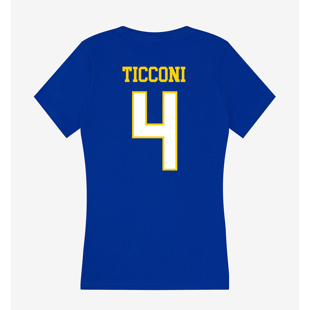 Delaware - NCAA Women's Soccer : Ava Ticconi - Women's V-Neck T-Shirt-1