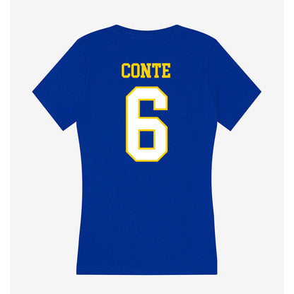 Delaware - NCAA Men's Lacrosse : Scott Conte - Women's V-Neck T-Shirt-1