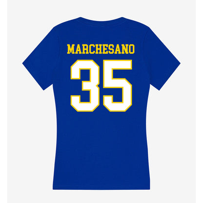 Delaware - NCAA Baseball : Jake Marchesano - Women's V-Neck T-Shirt-1