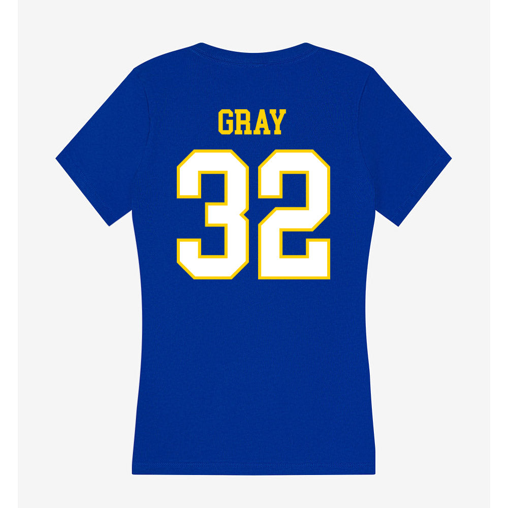 Delaware - NCAA Women's Volleyball : Jayda Gray - Women's V-Neck T-Shirt-1