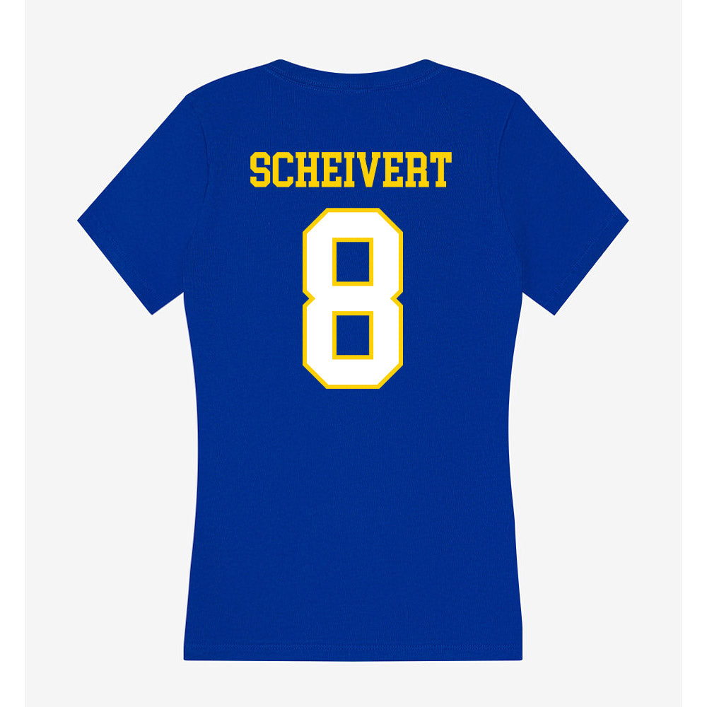 Delaware - NCAA Softball : Katie Scheivert - Women's V-Neck T-Shirt-1