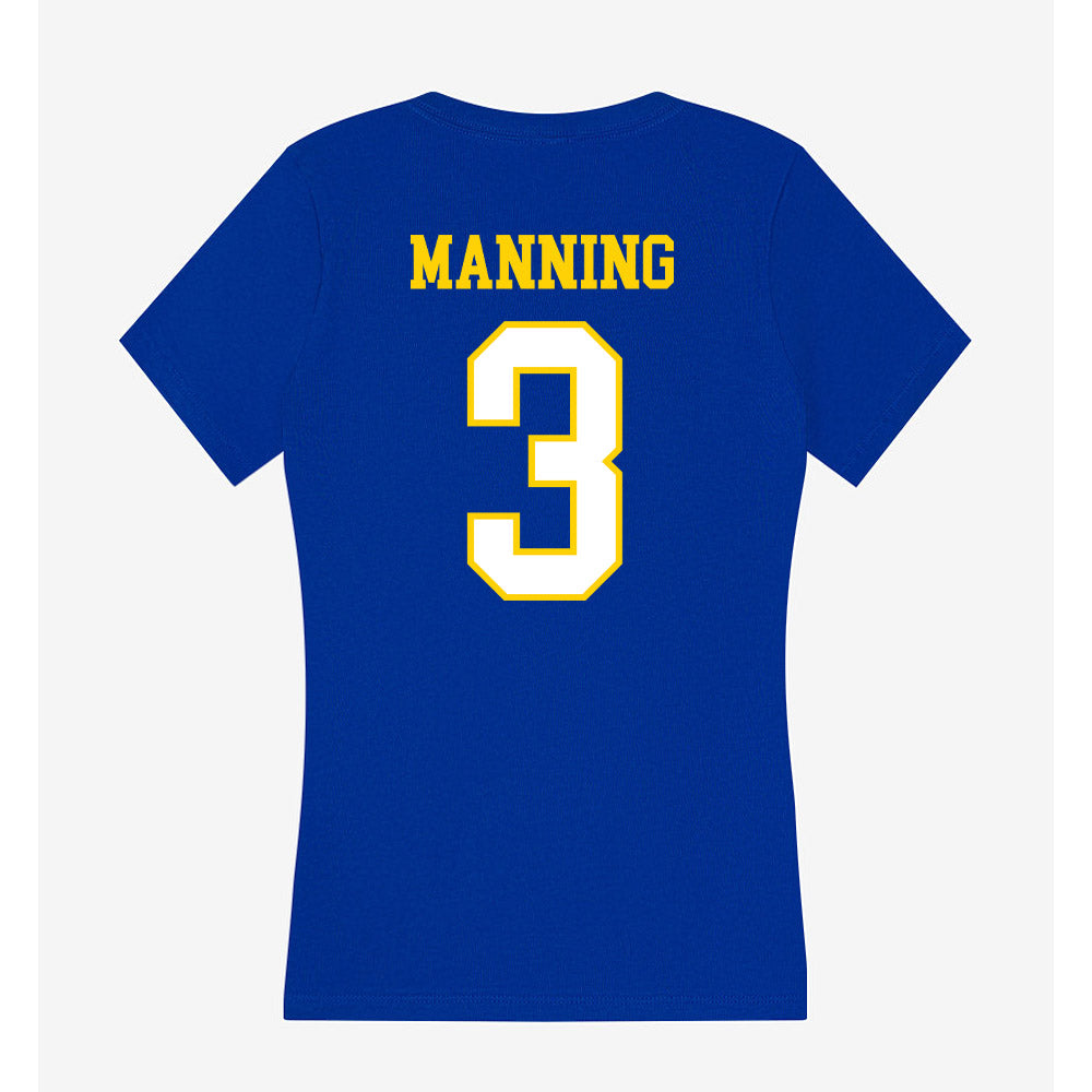 Delaware - NCAA Football : Hasson Manning - Women's V-Neck T-Shirt-1