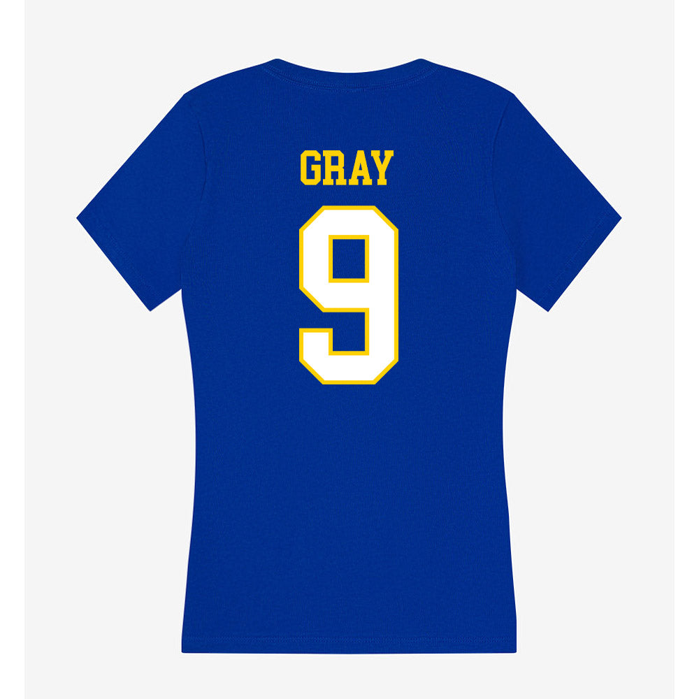 Delaware - NCAA Ice Hockey : Bailey Gray - Women's V-Neck T-Shirt-1