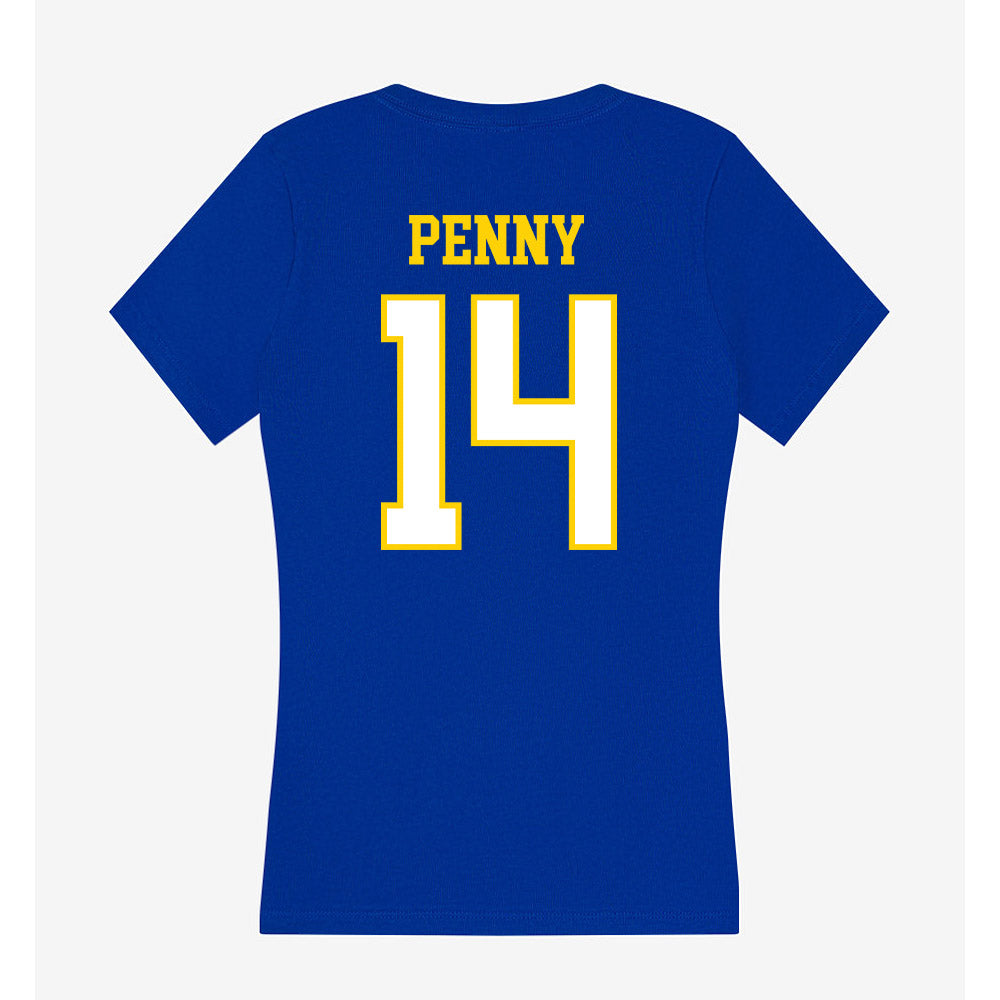 Delaware - NCAA Men's Soccer : Liam Penny - Women's V-Neck T-Shirt-1