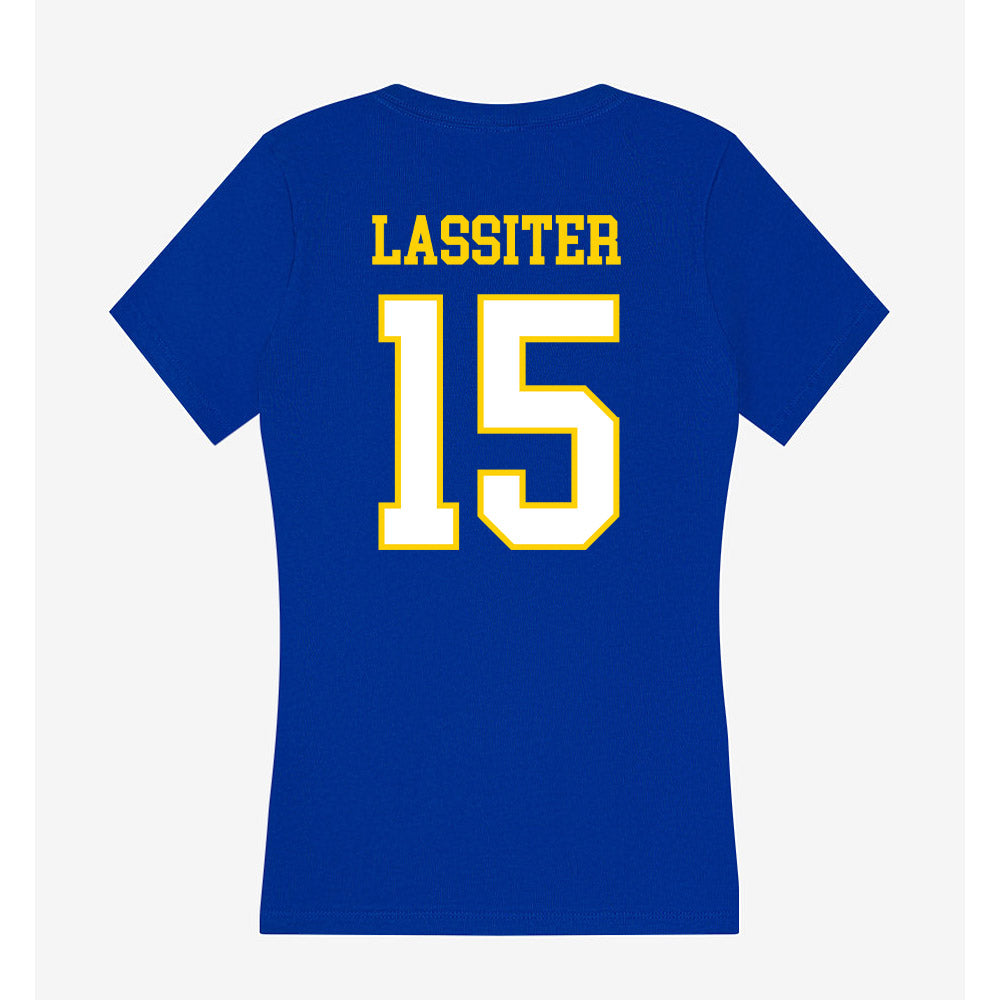 Delaware - NCAA Football : Gevaris Lassiter - Women's V-Neck T-Shirt-1