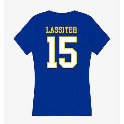 Delaware - NCAA Football : Gevaris Lassiter - Women's V-Neck T-Shirt-1