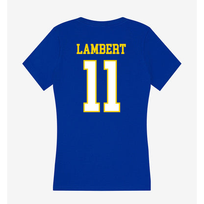 Delaware - NCAA Baseball : Luke Lambert - Women's V-Neck T-Shirt-1