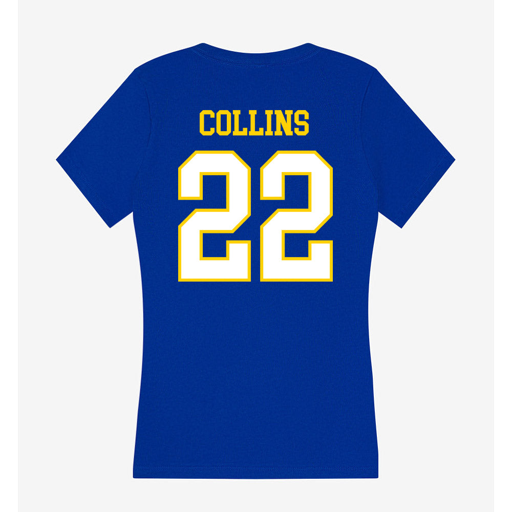 Delaware - NCAA Women's Soccer : Cali Collins - Women's V-Neck T-Shirt-1
