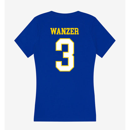 Delaware - NCAA Women's Basketball : Ella Wanzer - Women's V-Neck T-Shirt-1