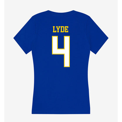 Delaware - NCAA Football : Akhoury Lyde - Women's V-Neck T-Shirt-1