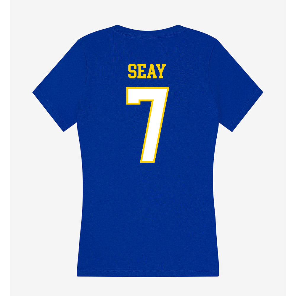 Delaware - NCAA Football : KT Seay - Women's V-Neck T-Shirt-1