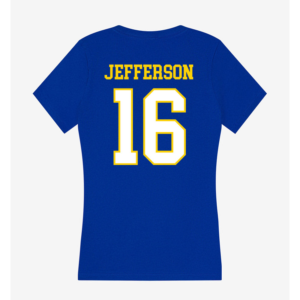 Delaware - NCAA Football : Noah Jefferson - Women's V-Neck T-Shirt-1