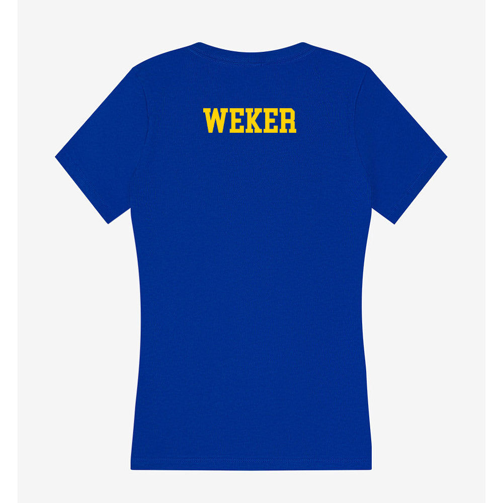 Delaware - NCAA Women's Swimming & Diving : Zoe Weker - Women's V-Neck T-Shirt-1