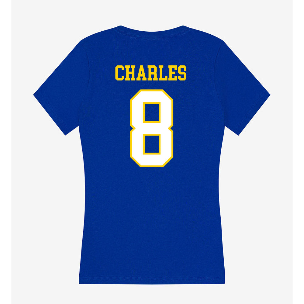 Delaware - NCAA Baseball : Anthony Charles - Women's V-Neck T-Shirt-1