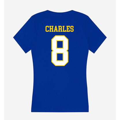 Delaware - NCAA Baseball : Anthony Charles - Women's V-Neck T-Shirt-1