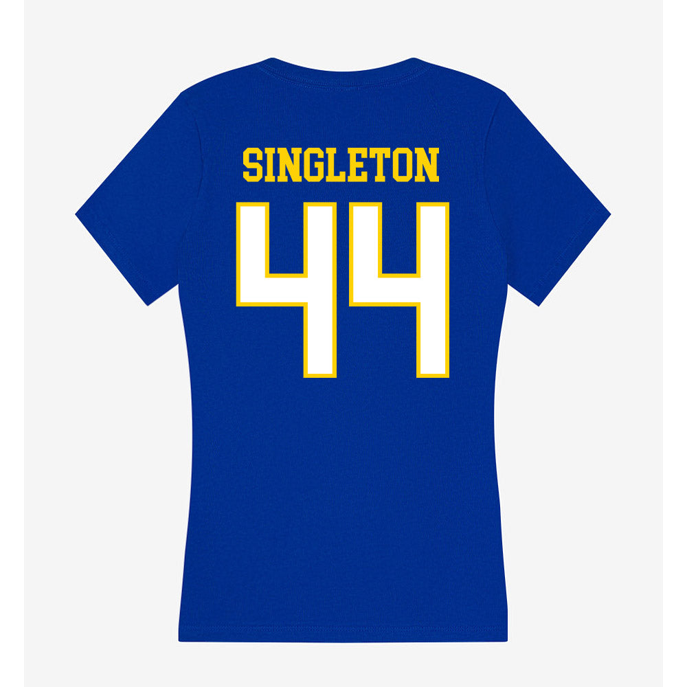 Delaware - NCAA Football : Kaeden Singleton - Women's V-Neck T-Shirt-1