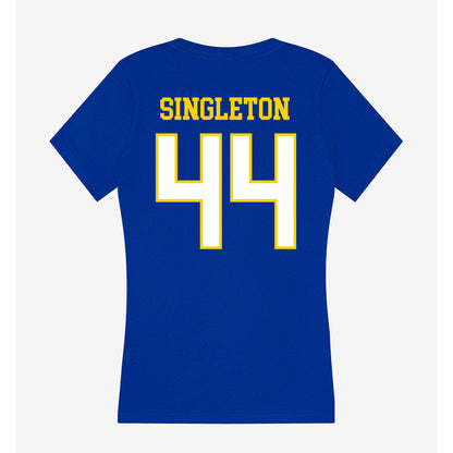 Delaware - NCAA Football : Kaeden Singleton - Women's V-Neck T-Shirt-1