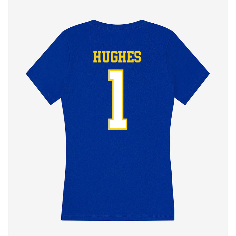 Delaware - NCAA Women's Volleyball : Raina Hughes - Women's V-Neck T-Shirt-1