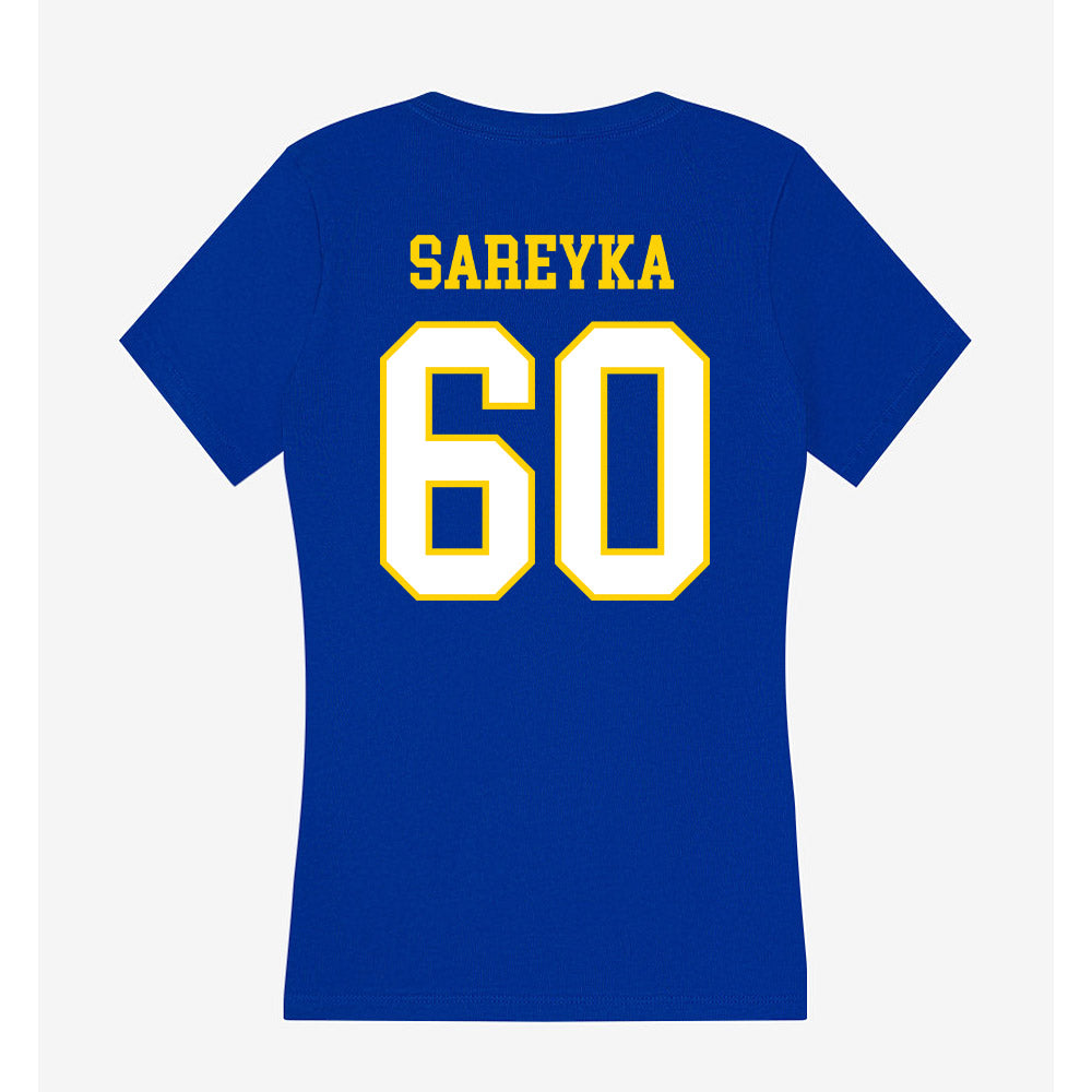 Delaware - NCAA Football : Carter Sareyka - Women's V-Neck T-Shirt-1