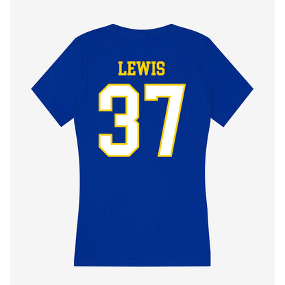 Delaware - NCAA Baseball : Evan Lewis - Women's V-Neck T-Shirt-1