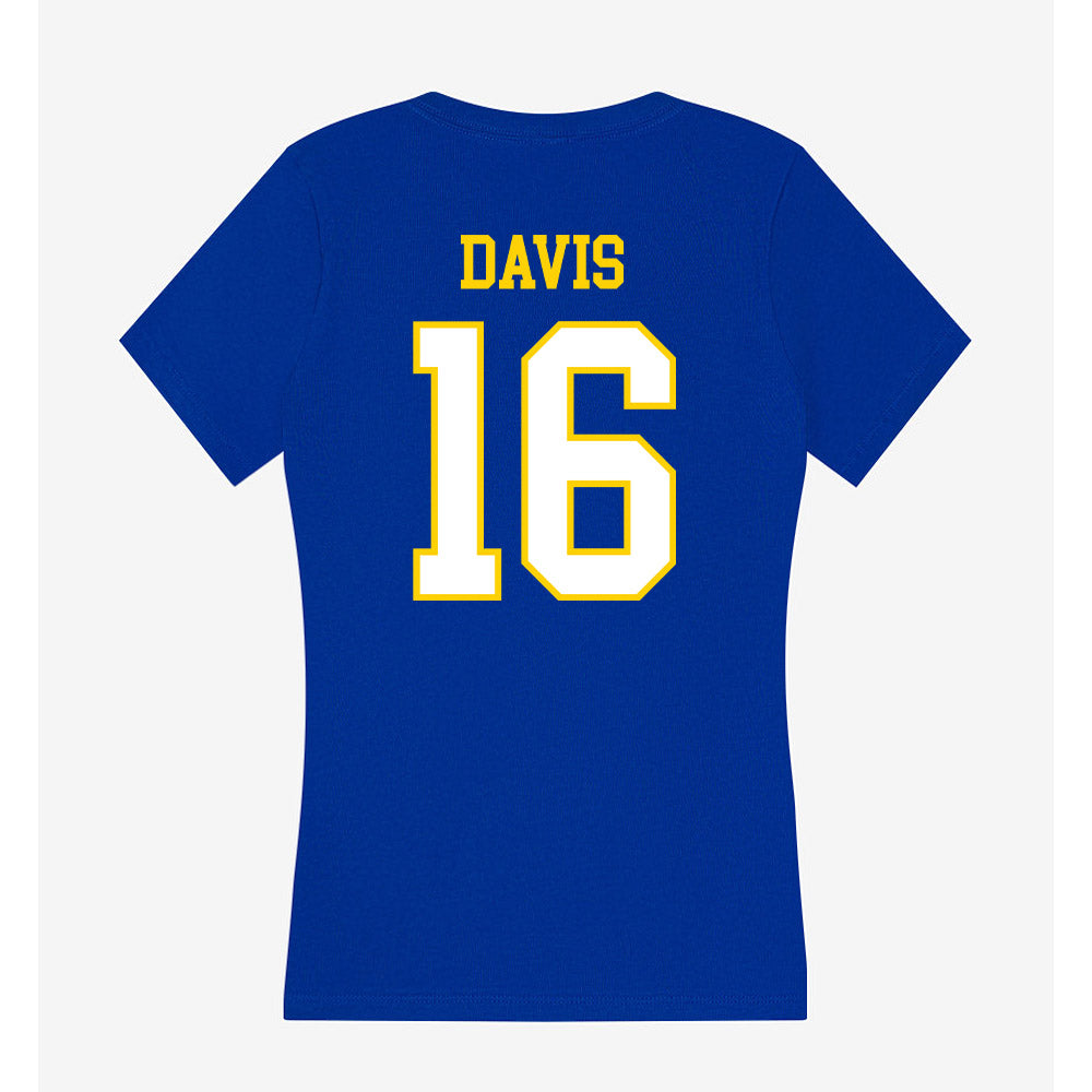 Delaware - NCAA Baseball : Vincent Davis - Women's V-Neck T-Shirt-1