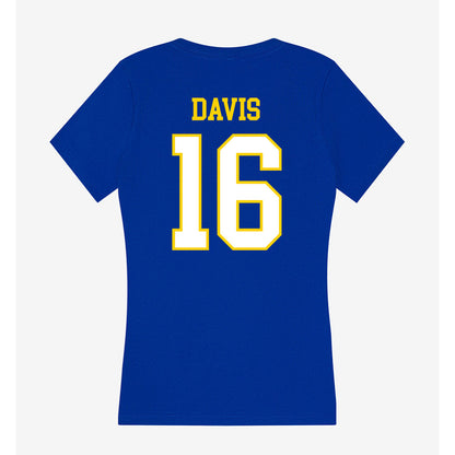 Delaware - NCAA Baseball : Vincent Davis - Women's V-Neck T-Shirt-1
