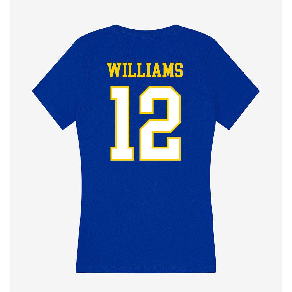 Delaware - NCAA Men's Soccer : Ethan Williams - Women's V-Neck T-Shirt-1