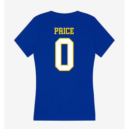 Delaware - NCAA Football : Qyaeir Price - Women's V-Neck T-Shirt-1