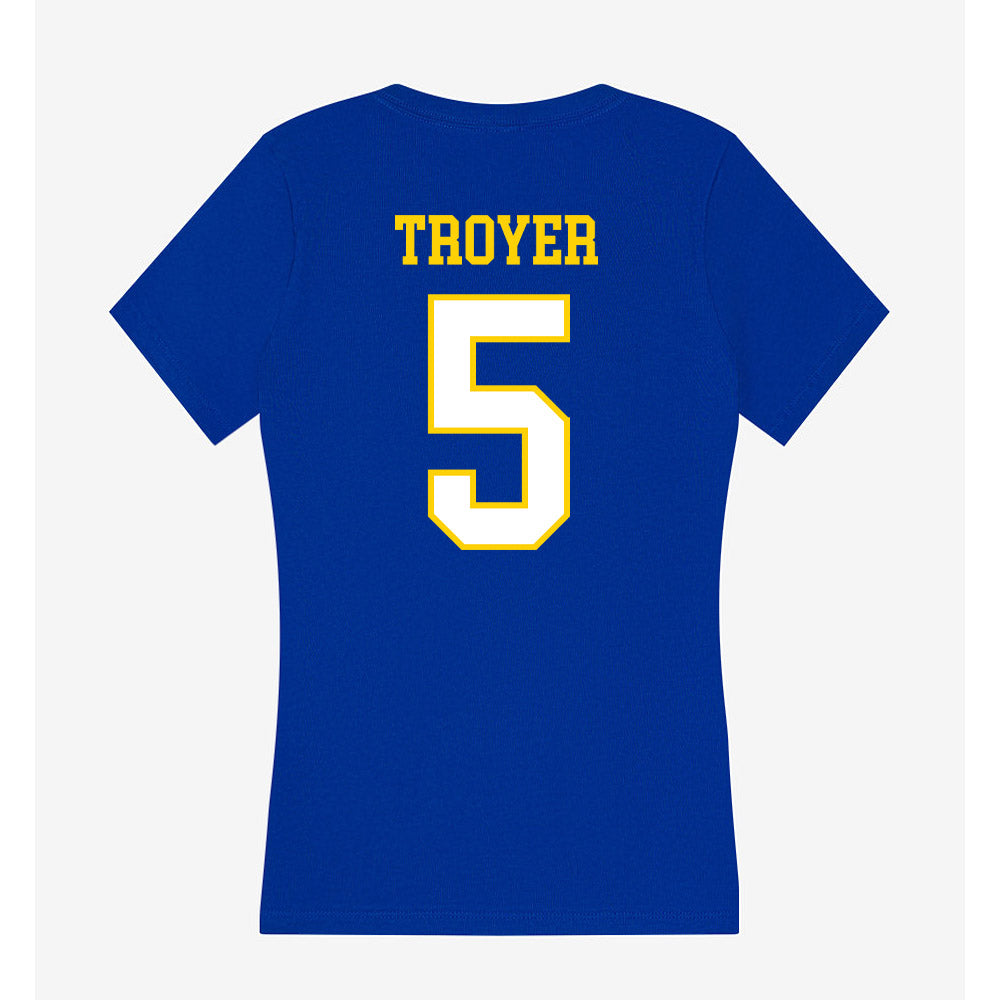 Delaware - NCAA Football : Austin Troyer - Women's V-Neck T-Shirt-1