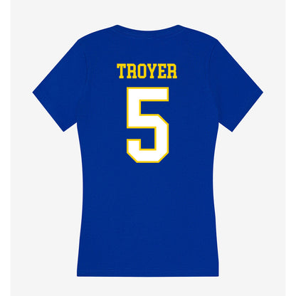 Delaware - NCAA Football : Austin Troyer - Women's V-Neck T-Shirt-1