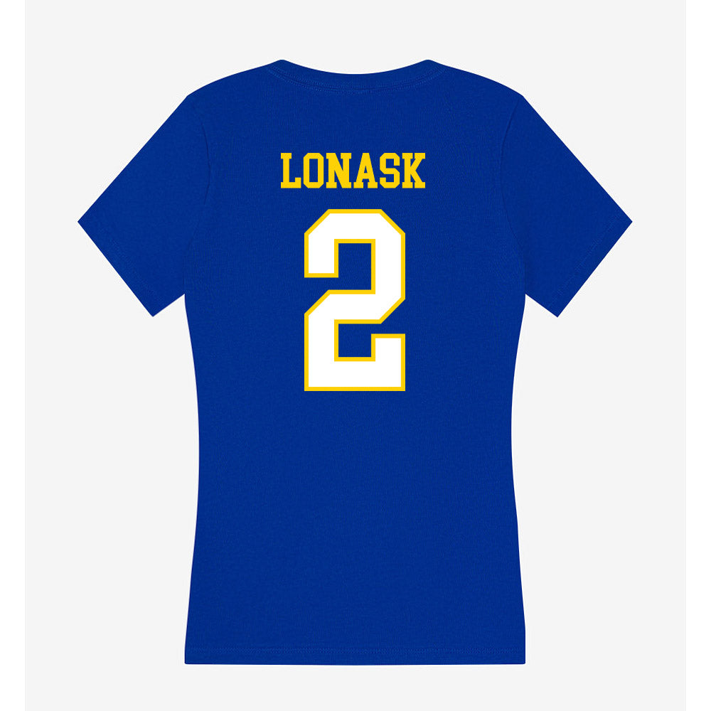 Delaware - NCAA Ice Hockey : Lexie Lonask - Women's V-Neck T-Shirt-1