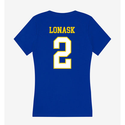 Delaware - NCAA Ice Hockey : Lexie Lonask - Women's V-Neck T-Shirt-1