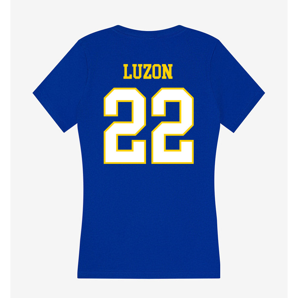 Delaware - NCAA Softball : Kristen Luzon - Women's V-Neck T-Shirt-1
