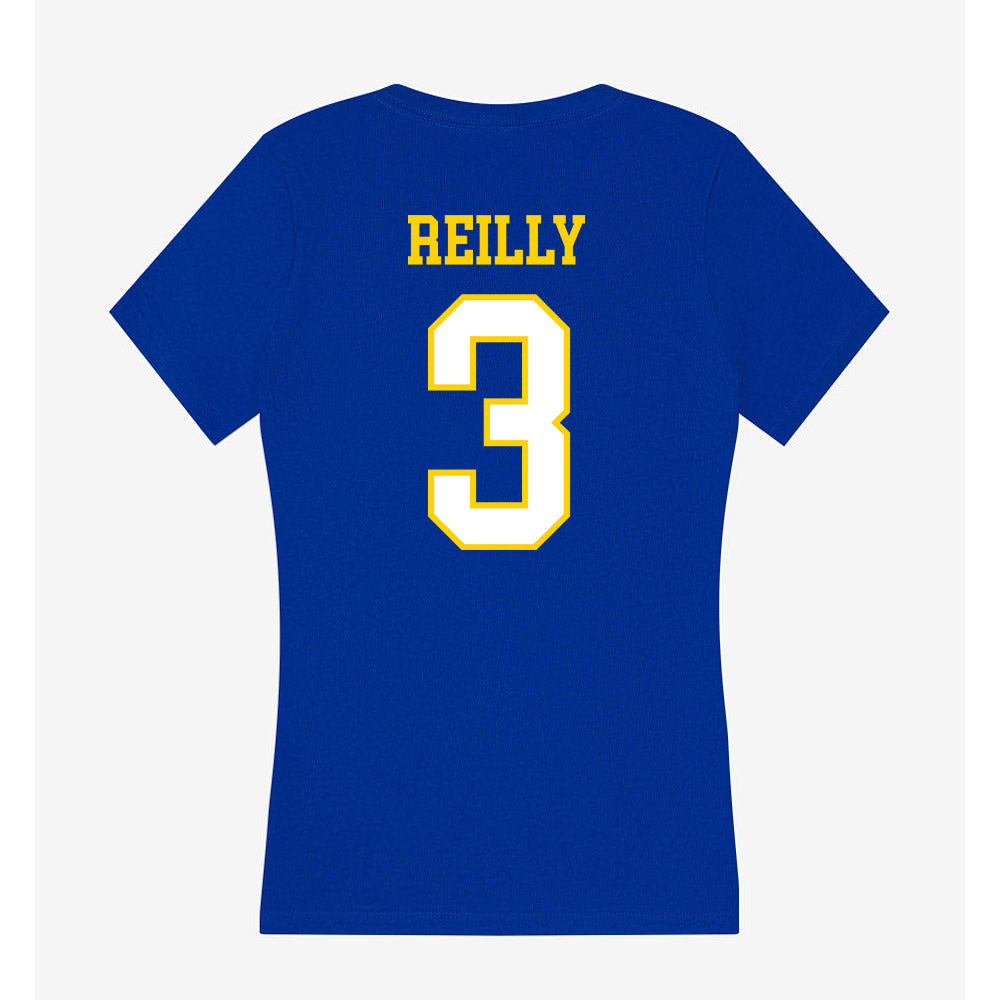 Delaware - NCAA Men's Basketball : Cavan Reilly - Women's V-Neck T-Shirt-1
