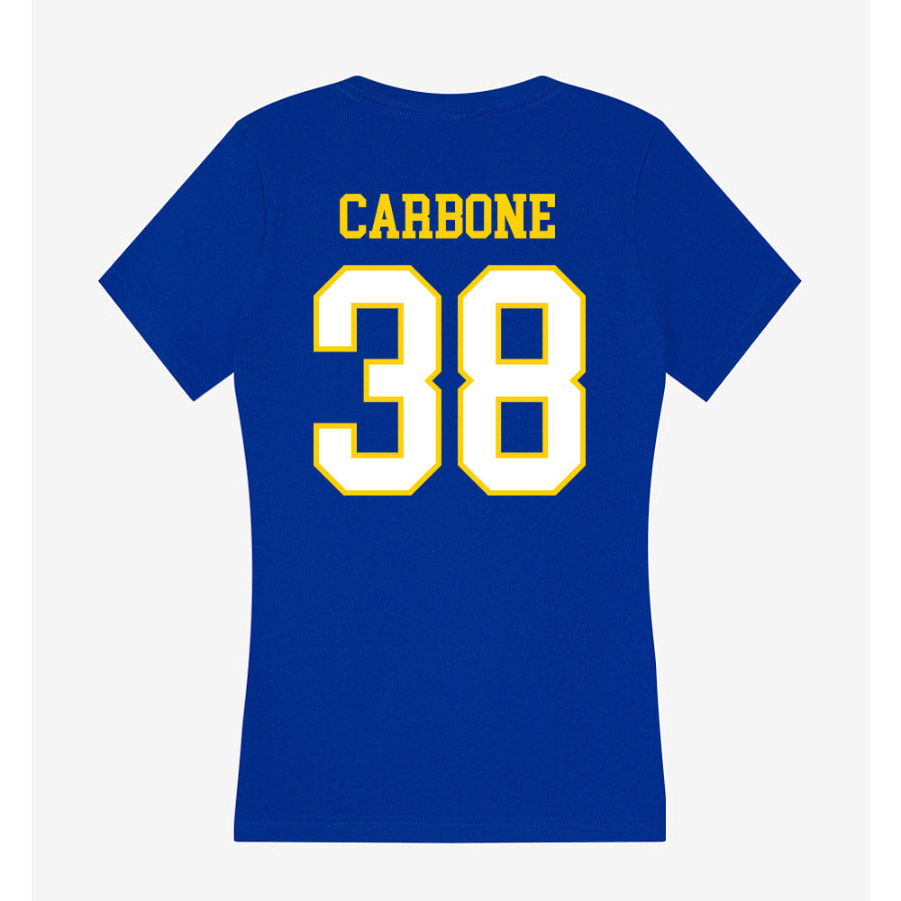 Delaware - NCAA Baseball : Cole Carbone - Women's V-Neck T-Shirt-1