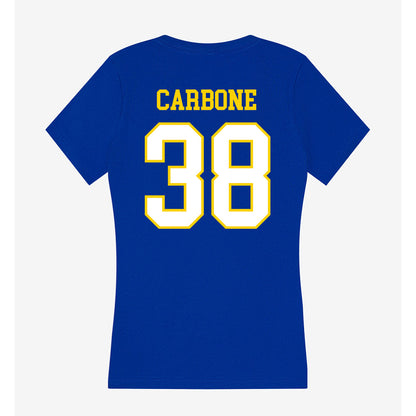 Delaware - NCAA Baseball : Cole Carbone - Women's V-Neck T-Shirt-1