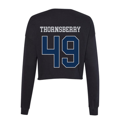 FAU - NCAA Men's Swimming & Diving : Logan Thornsberry - Women's Cropped Crew Fleece-1