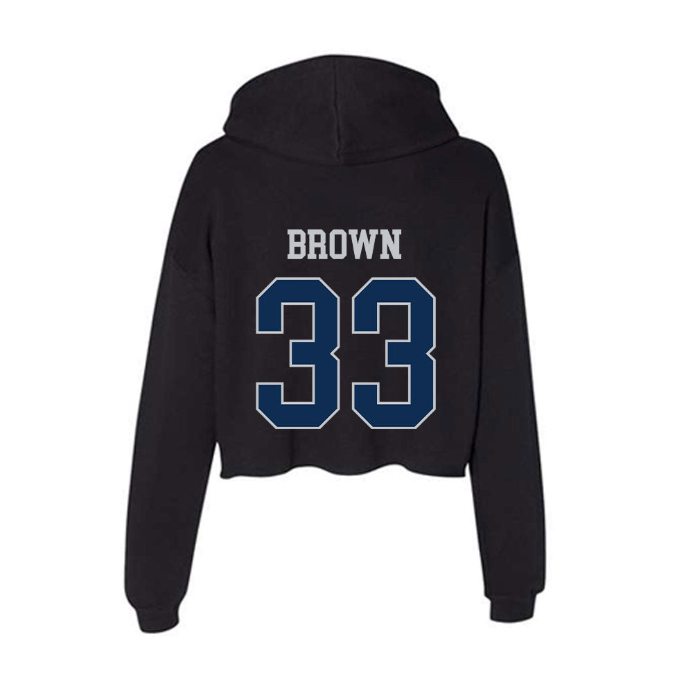 FAU - NCAA Football : Almari Brown - Women's Crop Fleece Hoodie-1