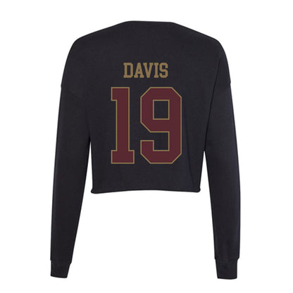 Texas State - NCAA Softball : Chesney Davis - Women's Cropped Crew Fleece-1