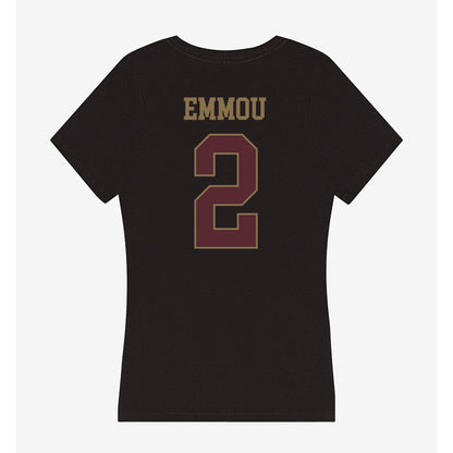 Texas State - NCAA Men's Basketball : Franck Emmou - Women's V-Neck T-Shirt-1