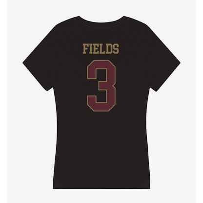 Texas State - NCAA Men's Basketball : Robert Fields - Women's V-Neck T-Shirt-1