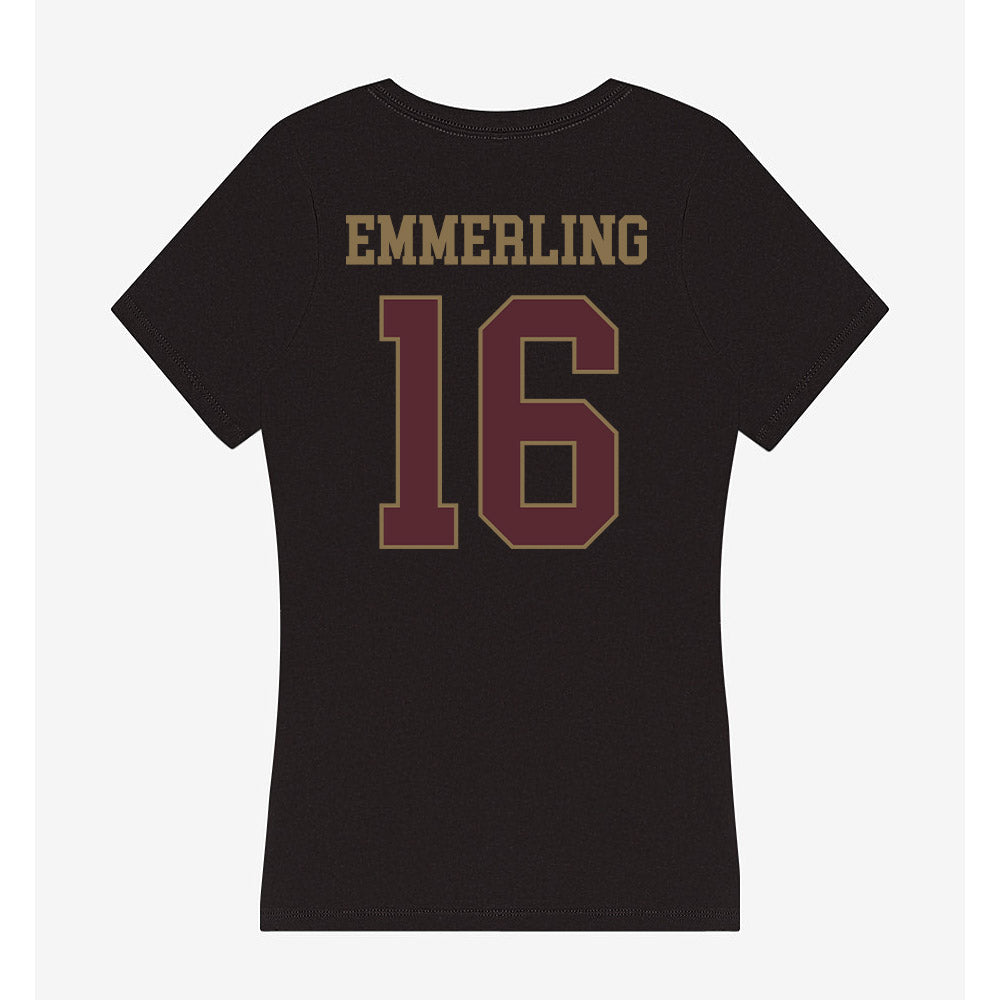 Texas State - NCAA Women's Volleyball : caelyn emmerling - Women's V-Neck T-Shirt-1