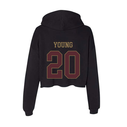 Texas State - NCAA Softball : Peyton Young - Women's Crop Fleece Hoodie-1