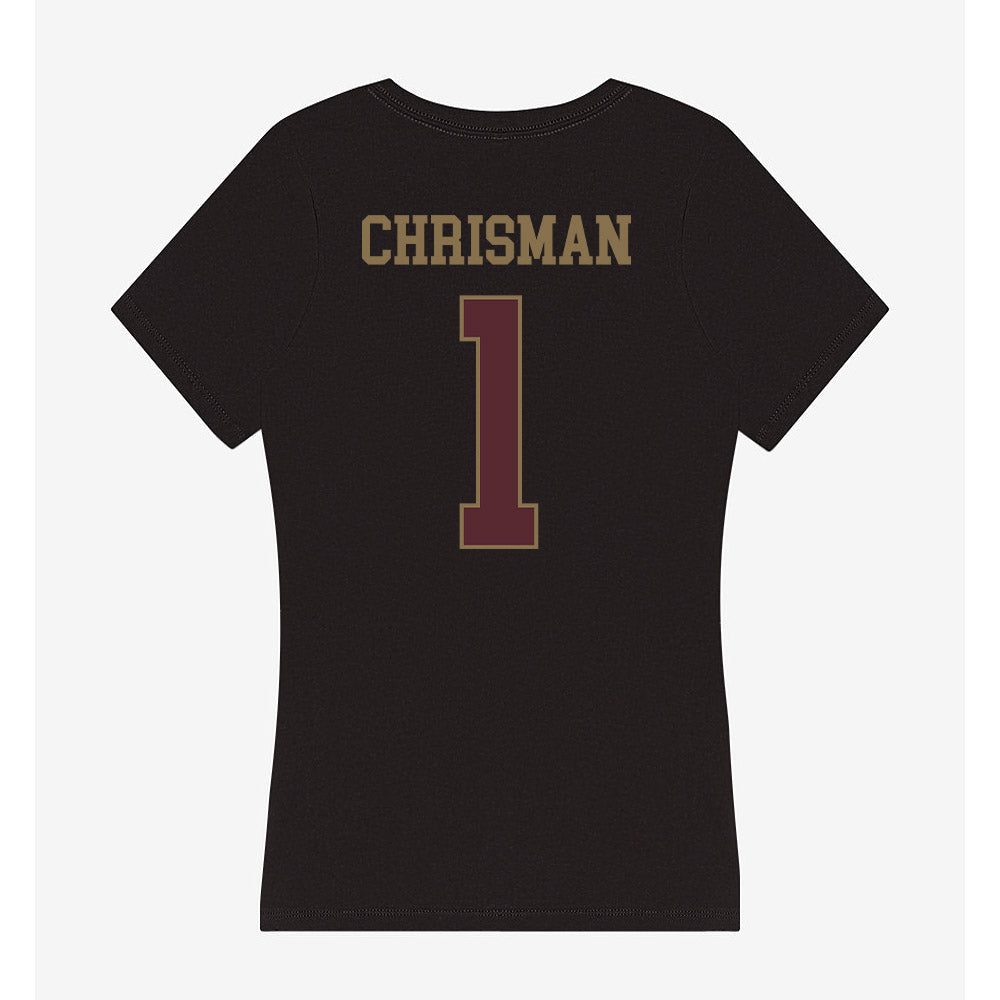 Texas State - NCAA Women's Soccer : Katelyn Chrisman - Women's V-Neck T-Shirt-1