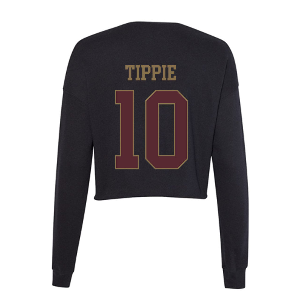 Texas State - NCAA Baseball : Matthew Tippie - Women's Cropped Crew Fleece-1