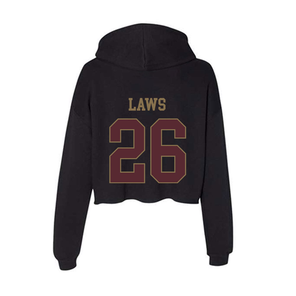 Texas State - NCAA Baseball : Carson Laws - Women's Crop Fleece Hoodie-1