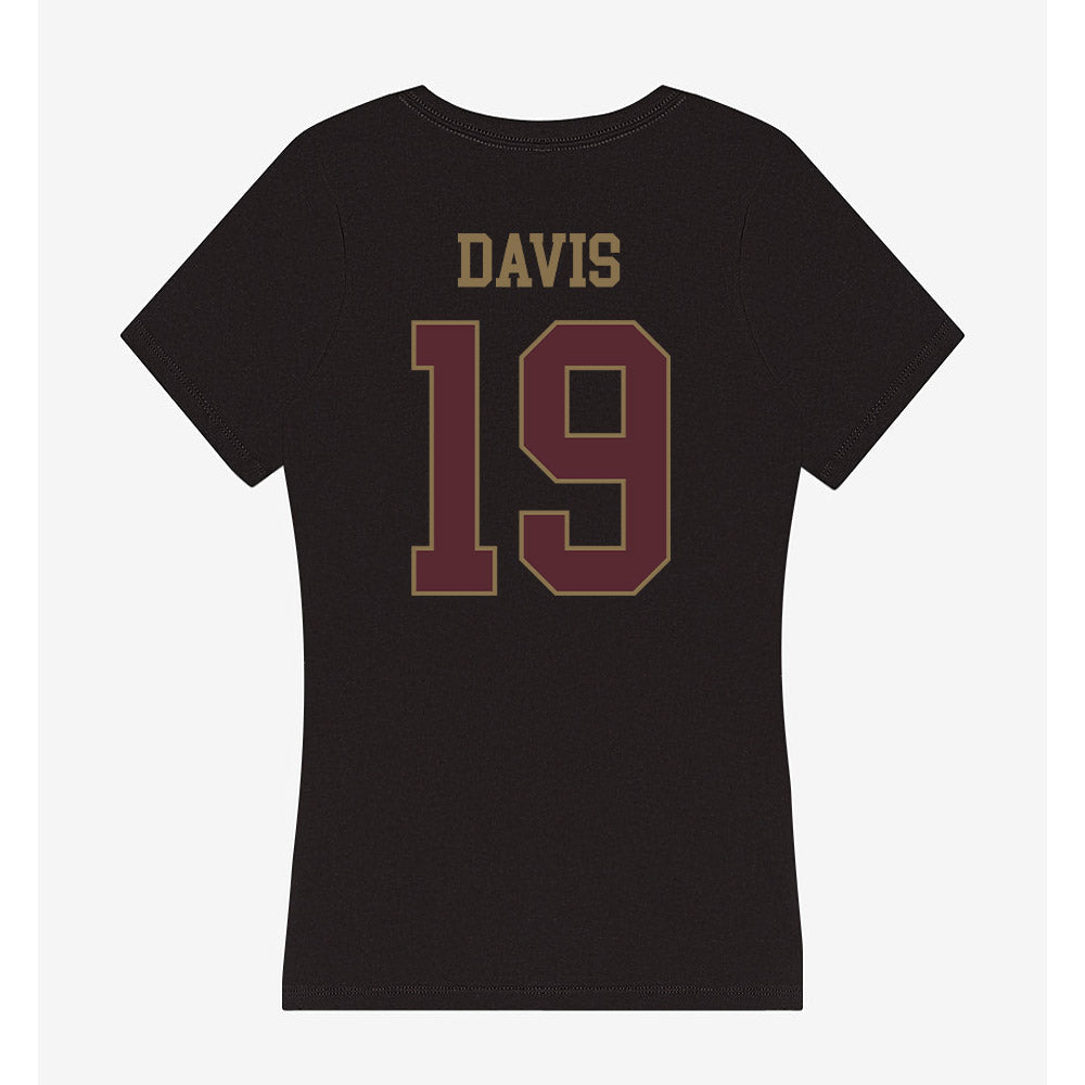Texas State - NCAA Softball : Chesney Davis - Women's V-Neck T-Shirt-1